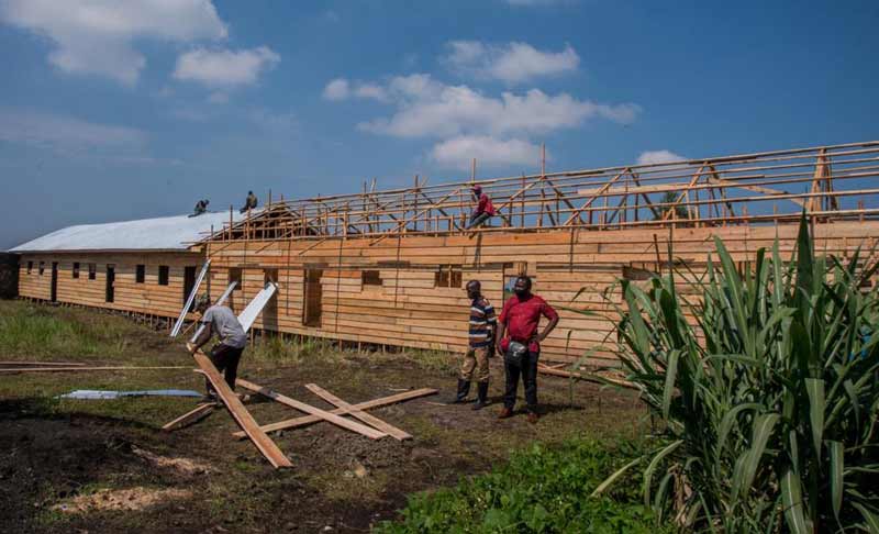 Reconstruction de l'école secondaire Muja dans le quartier Majengo à Goma