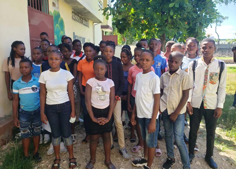 Enfants du bidonville de Cité Soleil en Haïti