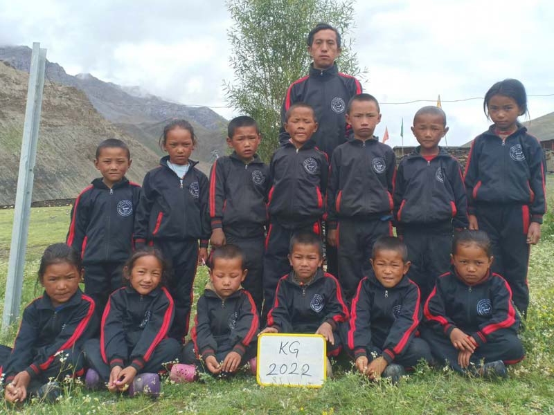 La classe KinderGarden de l'école de Ting Kyu au Népal