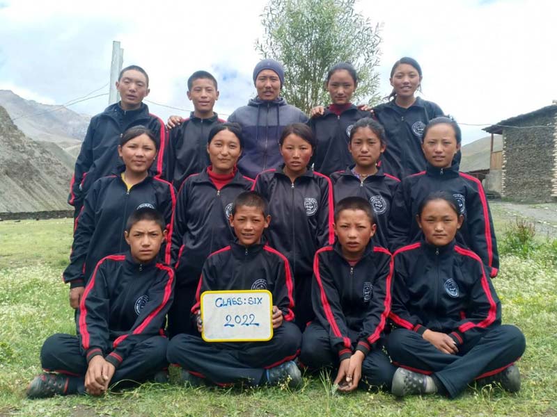La classe 6 de l'école de Ting Kyu au Népal