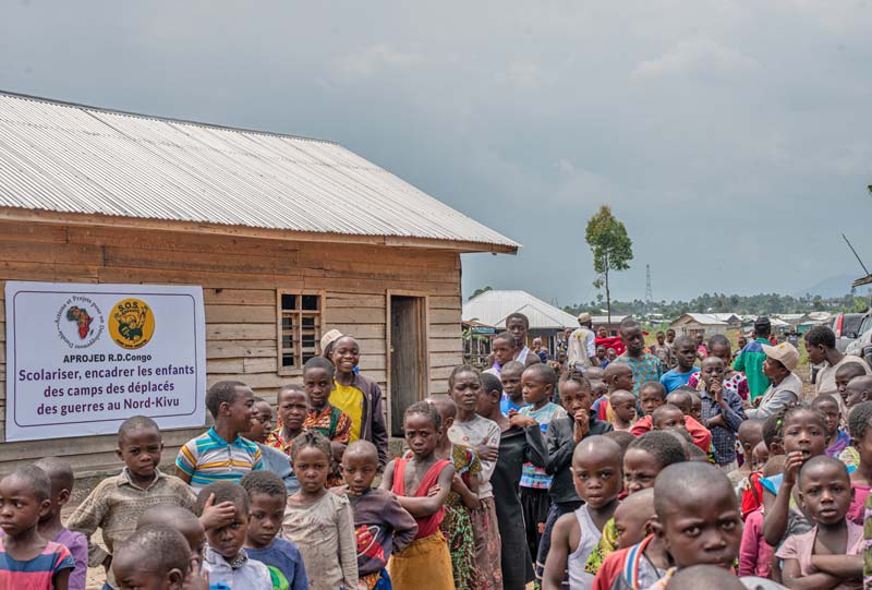 Accueil des enfants déplacés de guerre au Centre Aprojed à Goma, RDC