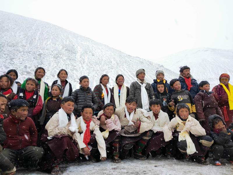 Elèves de l'école d'hiver de Ting Kyu dans le Haut Dolpo au Népal