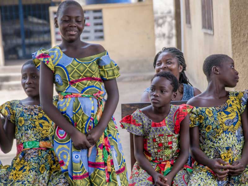Célébration de la journée de la femme par les filles en situation de rue hébergées au centre Béthanie de Ndako Ya Biso à Kinshasa