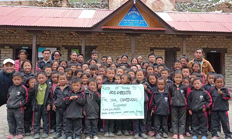 Les élèves de l’Indra Dhanush School de Shimengaon dans le Haut-Dolpo