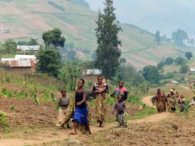 Trajet sur le chemin de Kikuka en RDC