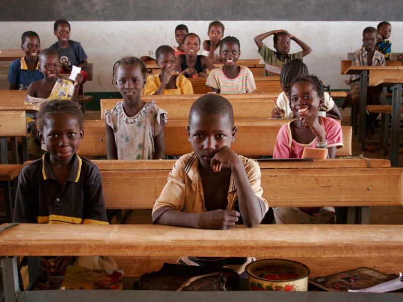 Une classe de l'école primaire Guiè A au Burkina Faso