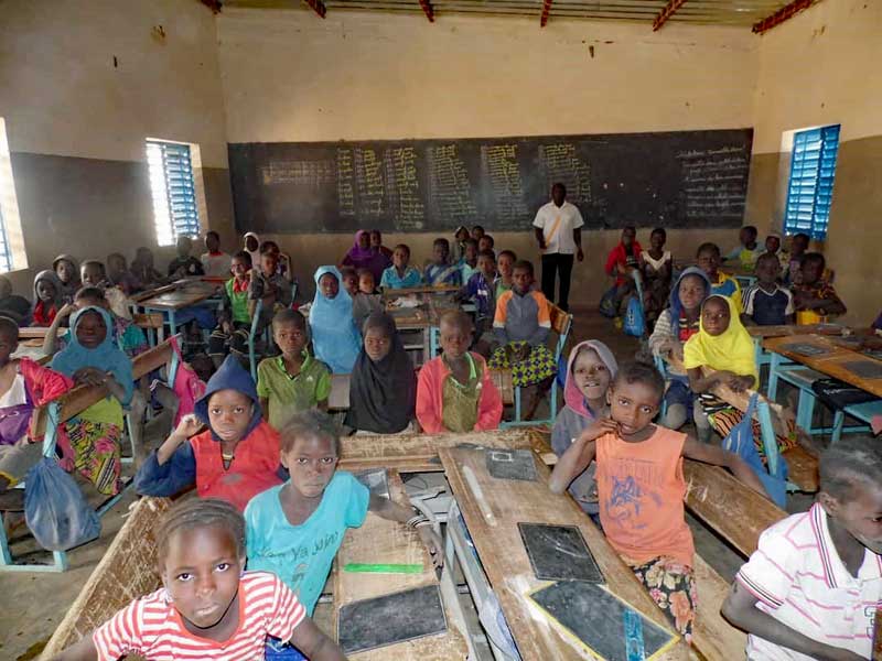 Classe de l'école primaire de Souka au Burkina Faso