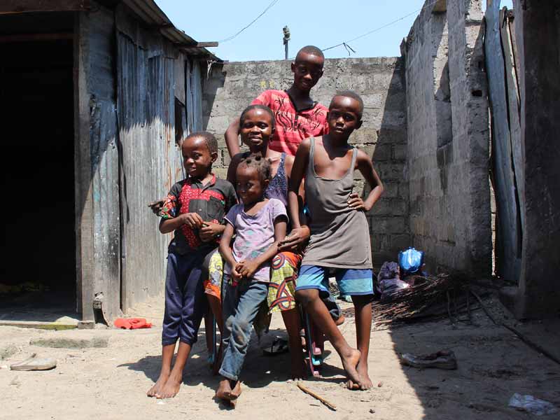 Famille vulnérable d'un enfant des rus réunifié à Kinsahsa