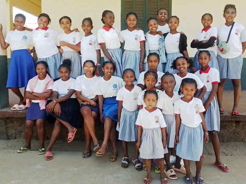 Enfants de l'orphelinat d'Antalaha à Madagascar