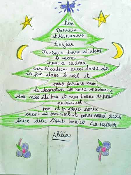 Voeux des enfants de l'orphelinat de Majunga