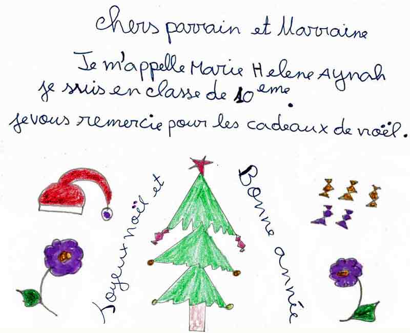 Vœux d'une orpheline de Sambava à Madagascar