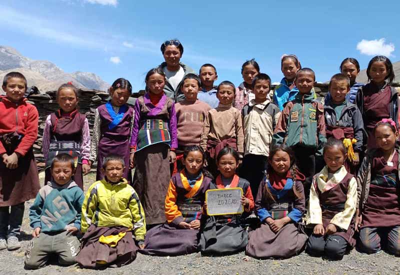 La Classe 3 2026 de la Siddhartha Kula Basic School à Tinjé dans le Haut Dolpo