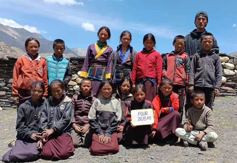 La Classe 4 2026 de la Siddhartha Kula Basic School à Tinjé dans le Haut Dolpo
