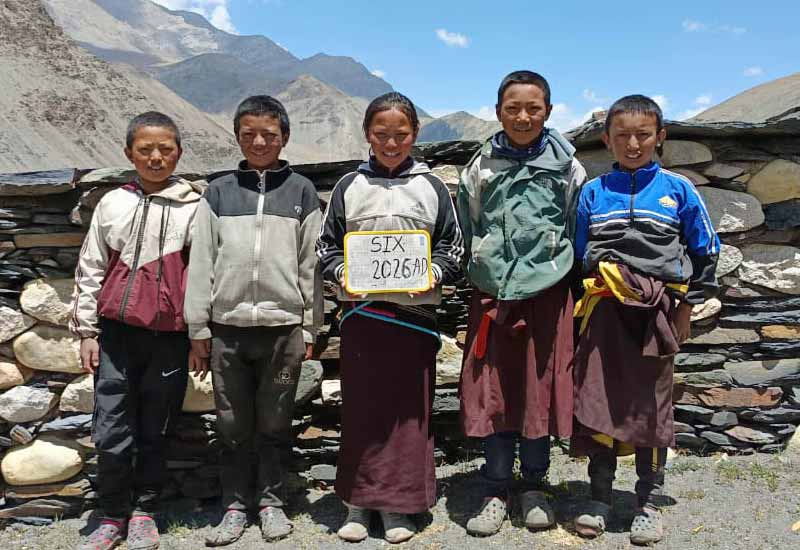 La Classe 6 2026 de la Siddhartha Kula Basic School à Tinjé dans le Haut Dolpo