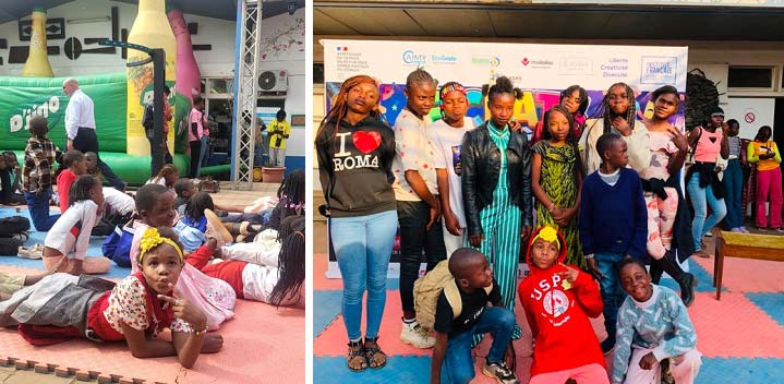 Enfants du Village d'Enfants Bumi de Karavia heureux de participer au festival Éclats de Scène à Lubumbashi