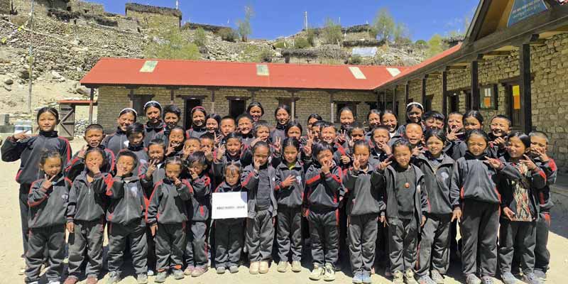 Effectif complet 2026 de la Indra Danush School à Shimengaon dans le Haut Dolpo